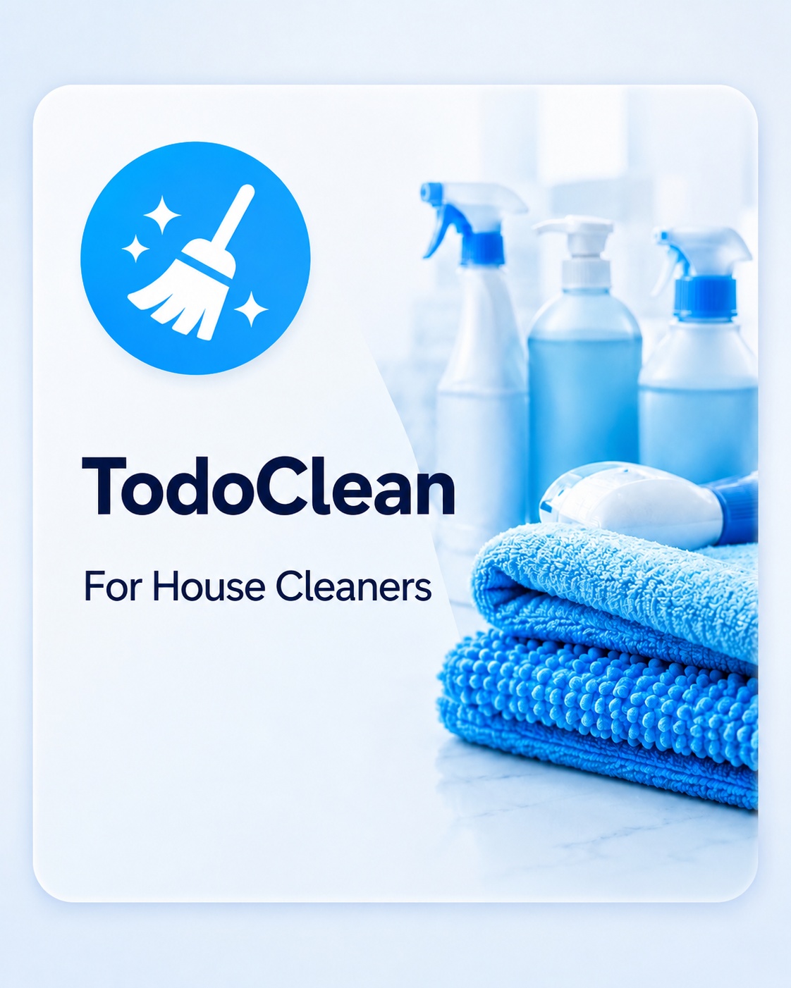 TodoClean website card for house cleaners