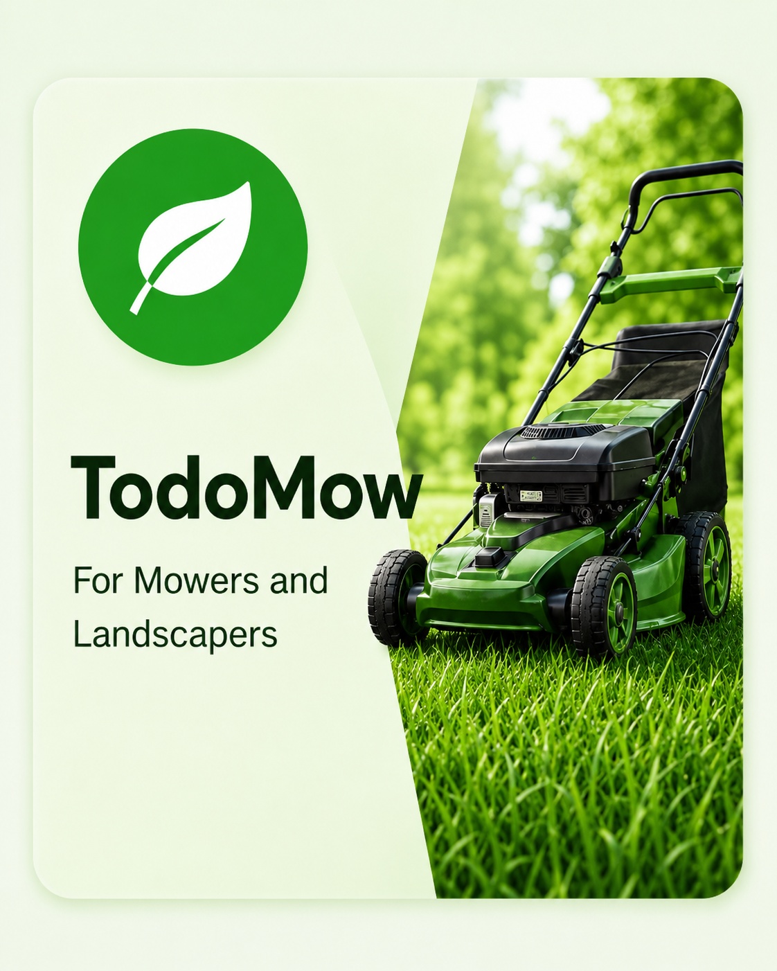 TodoMow website card for mowers and landscapers